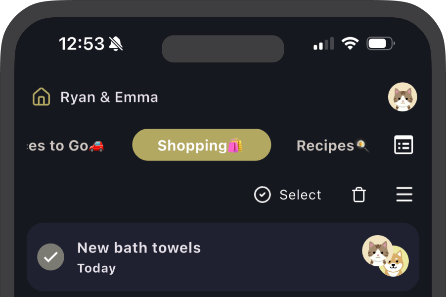 Task categories shown as tabs in WeDo app